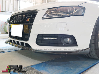DP Style Carbon Fiber Front Add-on Lip Fits For 2009-2012 Audi A4 B8 Pre-facelift with Standard Package Only
