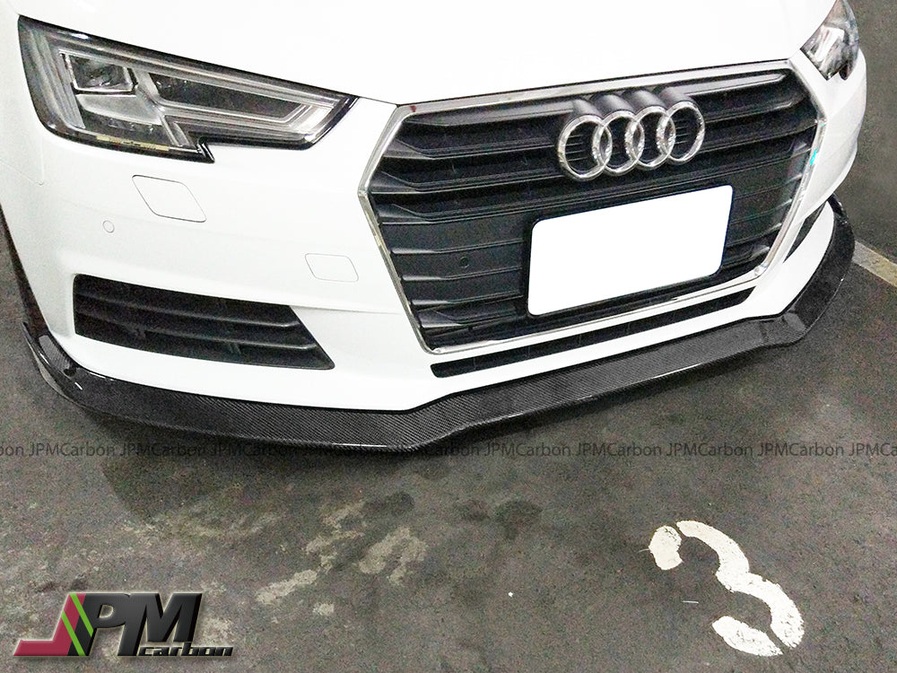 DP Style Carbon Fiber Front Lip Fits For 2017-2019 Audi A4 B9 Pre-facelift with Standard Package Only