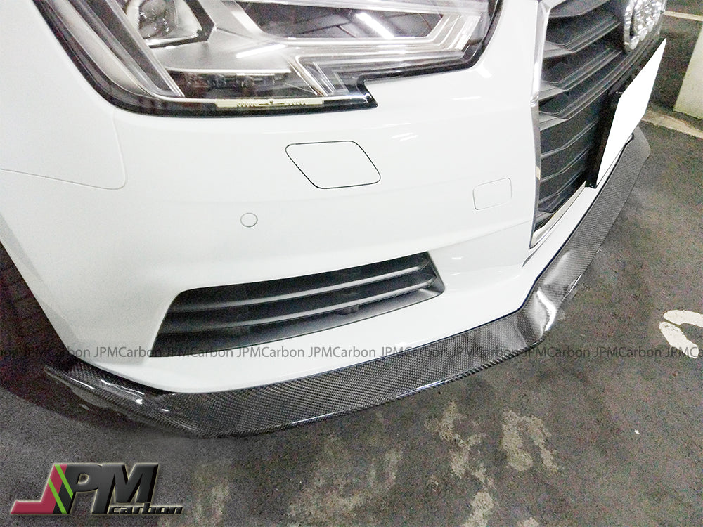 DP Style Carbon Fiber Front Lip Fits For 2017-2019 Audi A4 B9 Pre-facelift with Standard Package Only