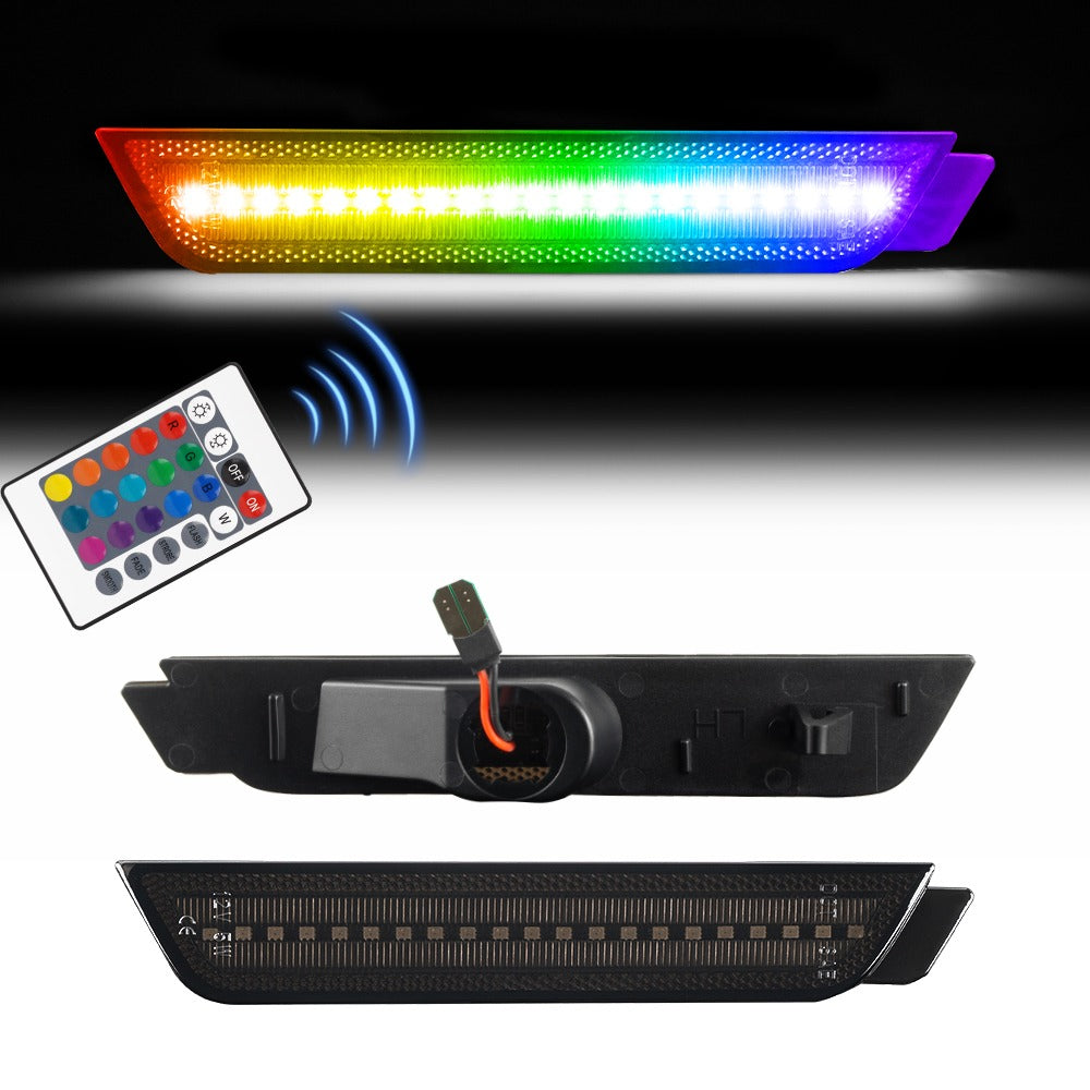 CAMARO 10-15 FRONT/REAR RGB DYNAMIC LED SIDE MARKERS w/ REMOTE