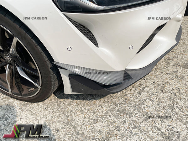 [JPMCarbon] B Style Carbon Fiber Front Bumper Side Canards Fits For 2019-2026 Toyota GR Supra A90 A91 Only