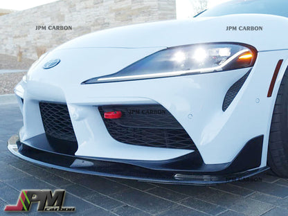 AT Style Carbon Fiber Front Add-on Lip Fits For 2019-2026 Toyota GR Supra A90 A91 Only