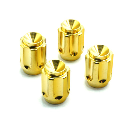 Dress Up Bolts Gear Titanium Valve Stem Caps - Set of 4
