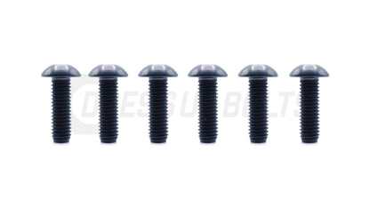 Dress Up Bolts Titanium Hardware Steering Wheel Kit - Button Head Design