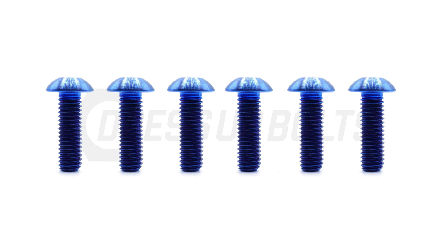 Dress Up Bolts Titanium Hardware Steering Wheel Kit - Button Head Design