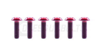 Dress Up Bolts Titanium Hardware Steering Wheel Kit - Button Head Design