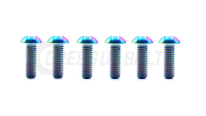 Dress Up Bolts Titanium Hardware Steering Wheel Kit - Button Head Design