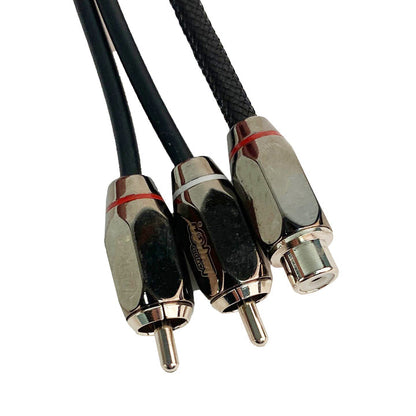 Audio Legion ALY-FMM | 1 ft RCA Adapter Cable - 1 Female to 2 Male