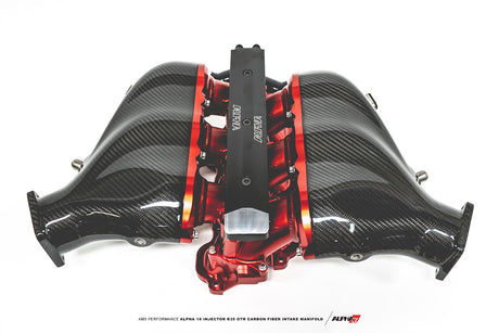 ALPHA Performance 18 Injector R35 GT-R Carbon Fiber Intake Manifold (18 Injector Upgrade From Std 6 Or 12 Injector Manifold. Upper Section Only)