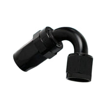 -8AN Female 120° Hose End, Swivel Style, Black Hard Anodized Aluminum