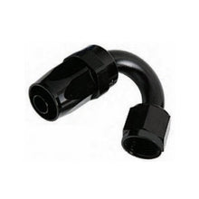 -16AN Female 150° Hose End, Swivel Style, Black Hard Anodized Aluminum
