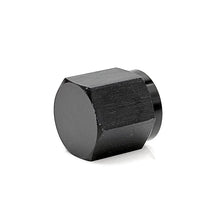-6AN AN Flare Cap, 6061 Aluminum, Black Hard Anodized