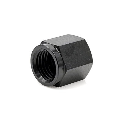-16AN AN Flare Cap, 6061 Aluminum, Black Hard Anodized