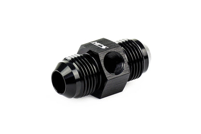 HPS AN Male to Male Adapter with 1/8" NPT Female Port, Aluminum, Black