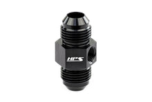 HPS AN Male to Male Adapter with 1/8" NPT Female Port, Aluminum, Black
