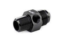 HPS AN Male to NPT Male Adapter with 1/8" NPT Female Port, Aluminum, Black
