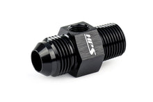HPS AN Male to NPT Male Adapter with 1/8" NPT Female Port, Aluminum, Black