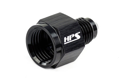 HPS AN Female to AN Male Reducer Adapter, Aluminum, Black