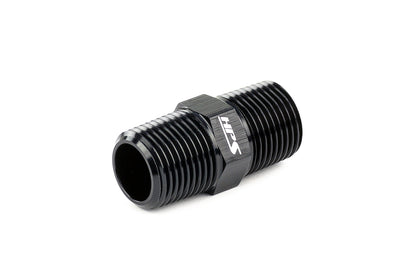 HPS Straight NPT Male To NPT Male Union Coupler Adapter, Aluminum, Black