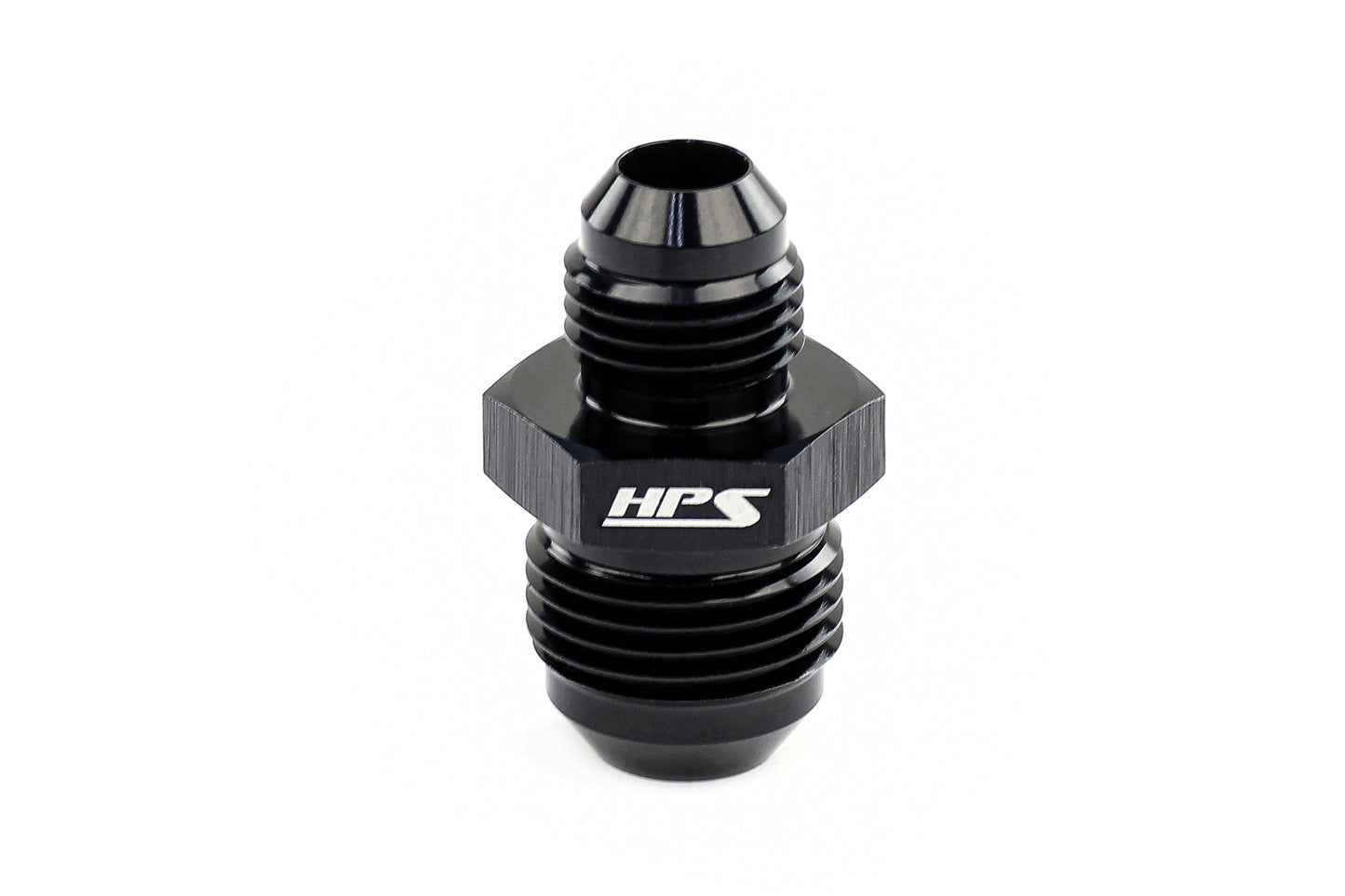 HPS AN Male To Male Reducer Union Coupler Adapter, Aluminum, Black