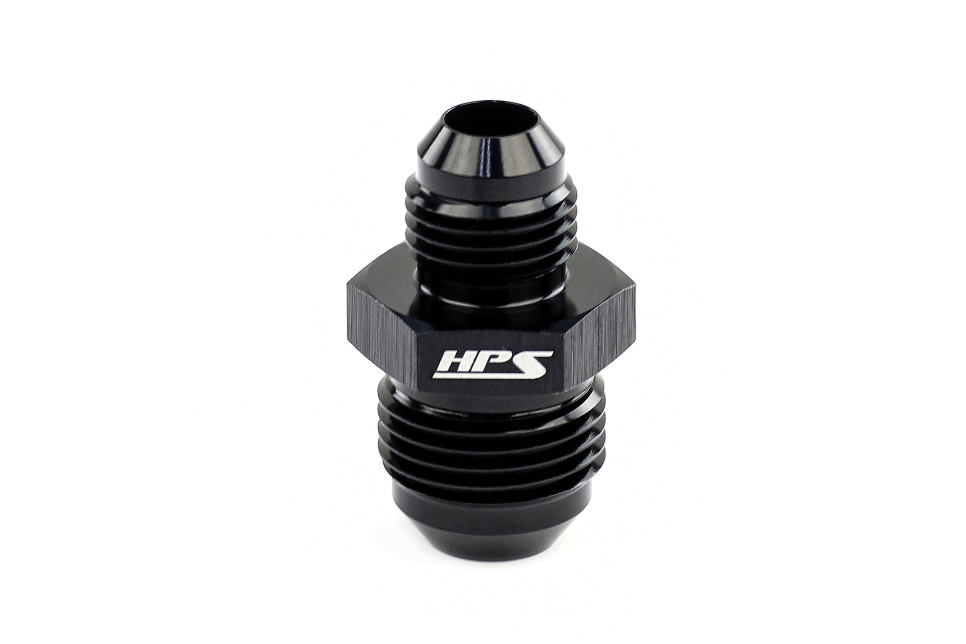 HPS AN Male To Male Reducer Union Coupler Adapter, Aluminum, Black