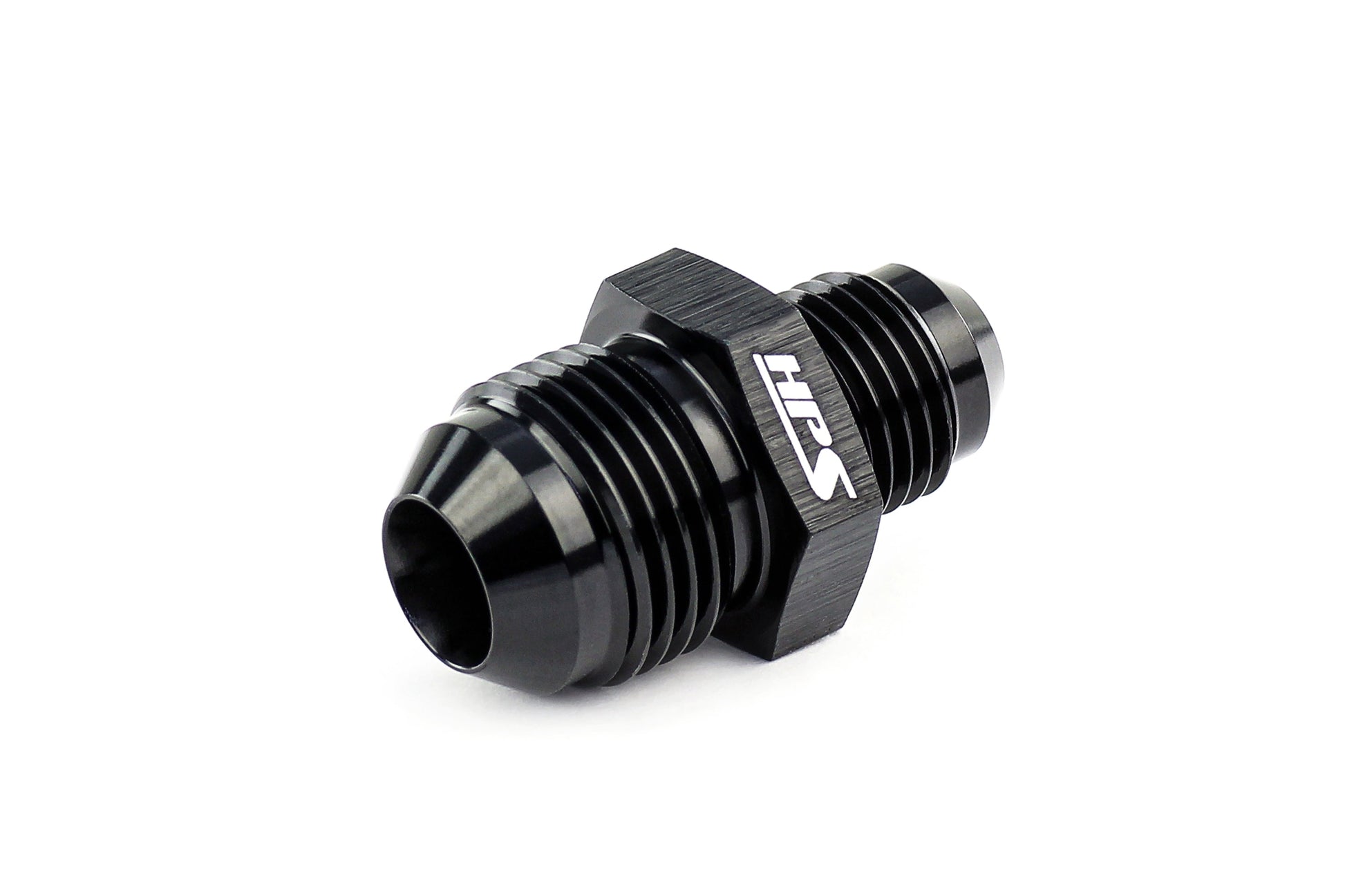 HPS AN Male To Male Reducer Union Coupler Adapter, Aluminum, Black