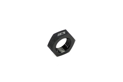 HPS AN Female Bulkhead Fitting Jam Nut, Aluminum, Black