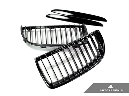 AutoTecknic Gloss Black Front Grille Set - E90 Sedan/ E91 Wagon | 3 Series
