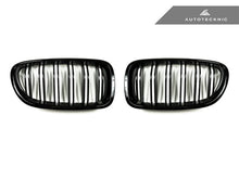 AutoTecknic Dual-Slats Gloss Black Front Grille Set - F10 5-Series | M5