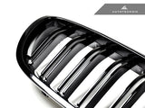 AutoTecknic Dual-Slats Gloss Black Front Grille Set - F10 5-Series | M5