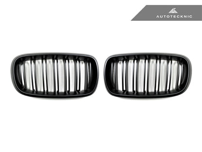 AutoTecknic Dual-Slats Stealth Black Front Grille Set - F15 X5 | F85 X5M & F16 X6 | F86 X6M