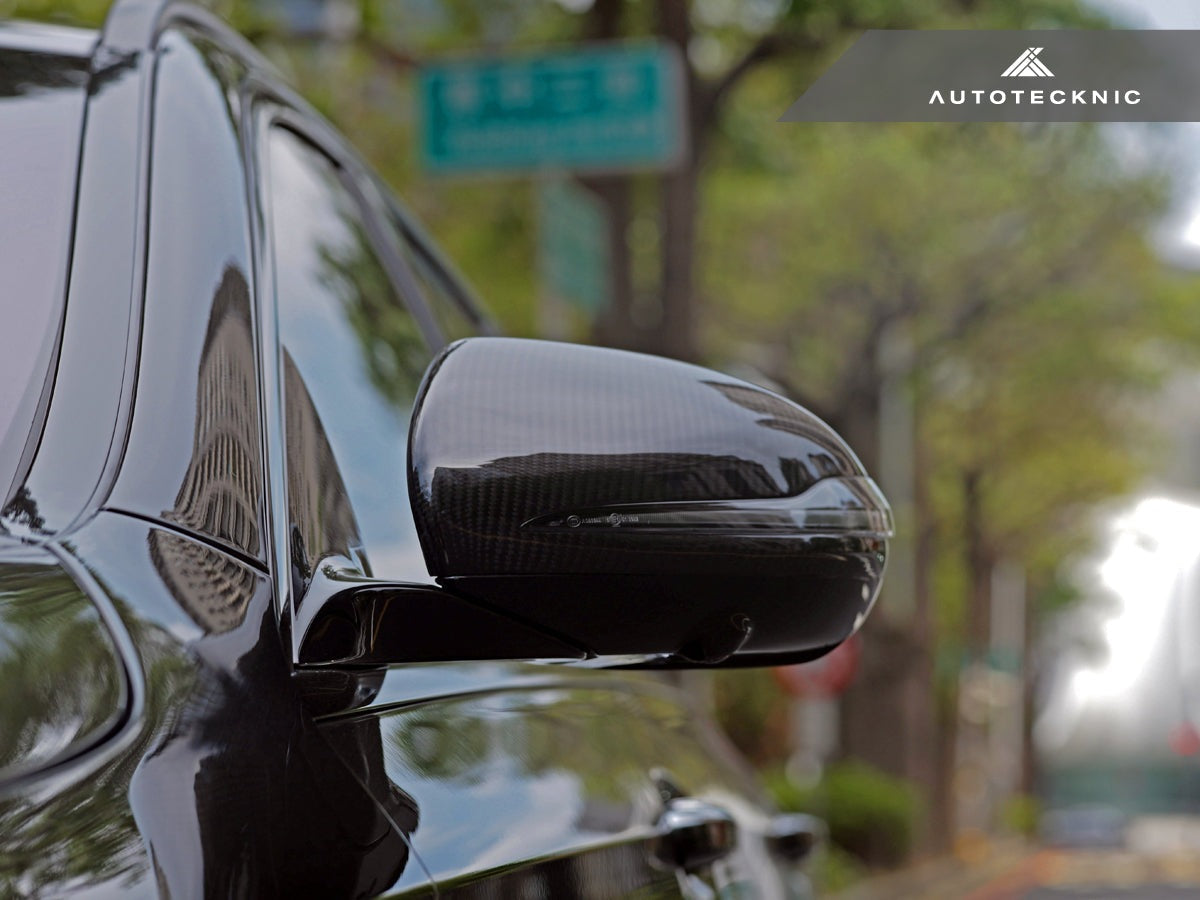 AutoTecknic Replacement Version II Dry Carbon Mirror Covers - Mercedes-Benz W238 E-Class Coupe