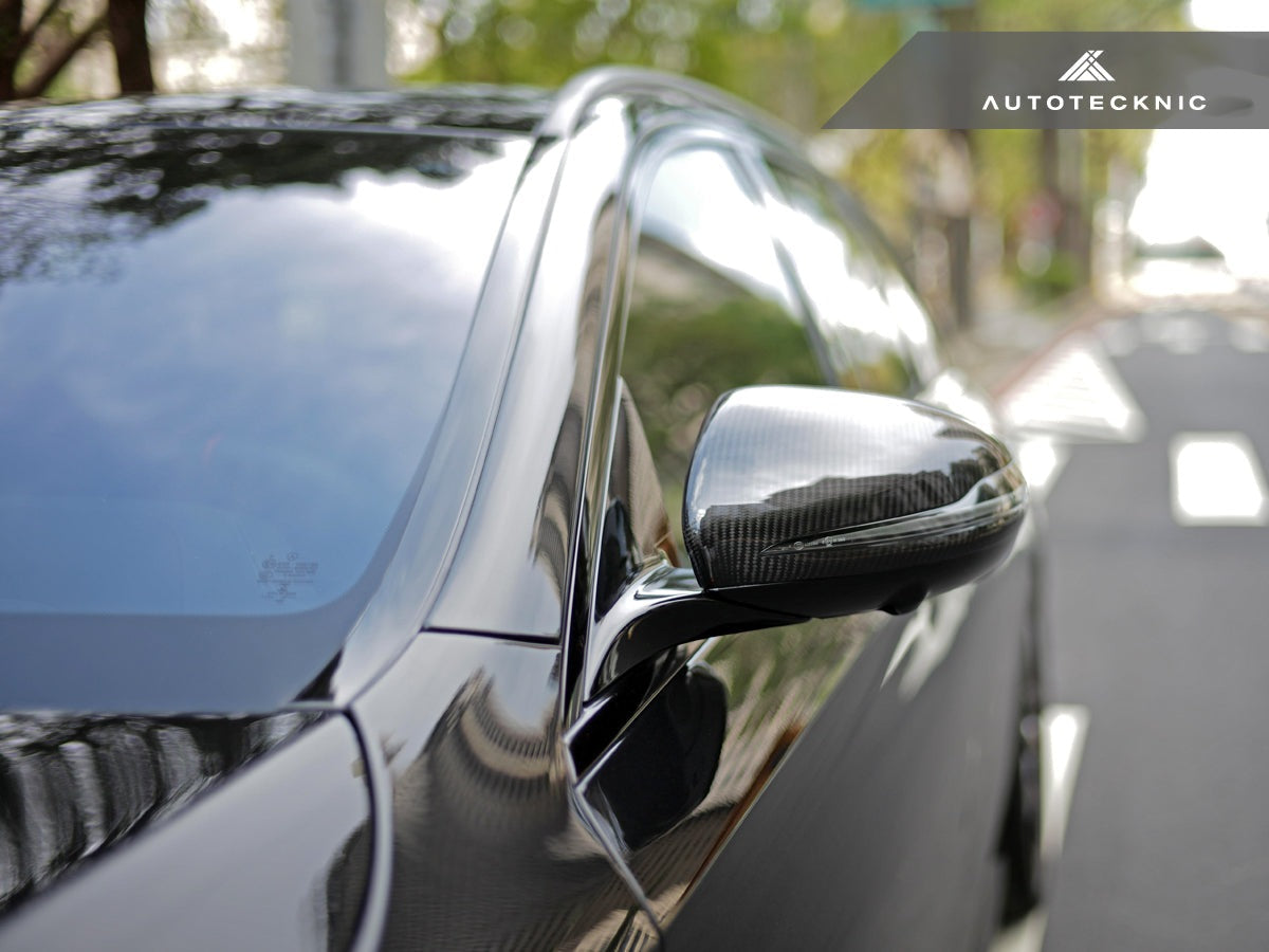 AutoTecknic Replacement Version II Dry Carbon Mirror Covers - Mercedes-Benz W238 E-Class Coupe