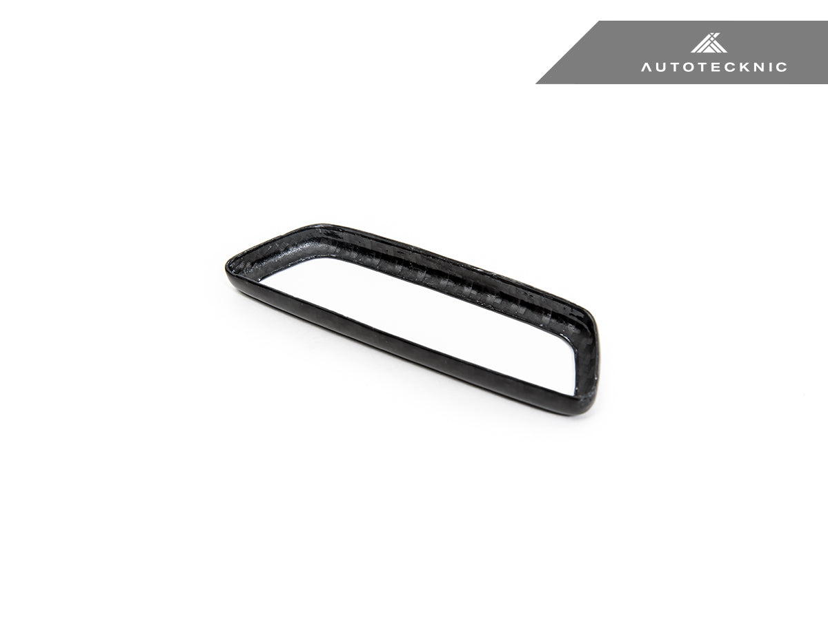 AutoTecknic Dry Carbon Front Seat Illuminated Emblem Surround Set - BMW M
