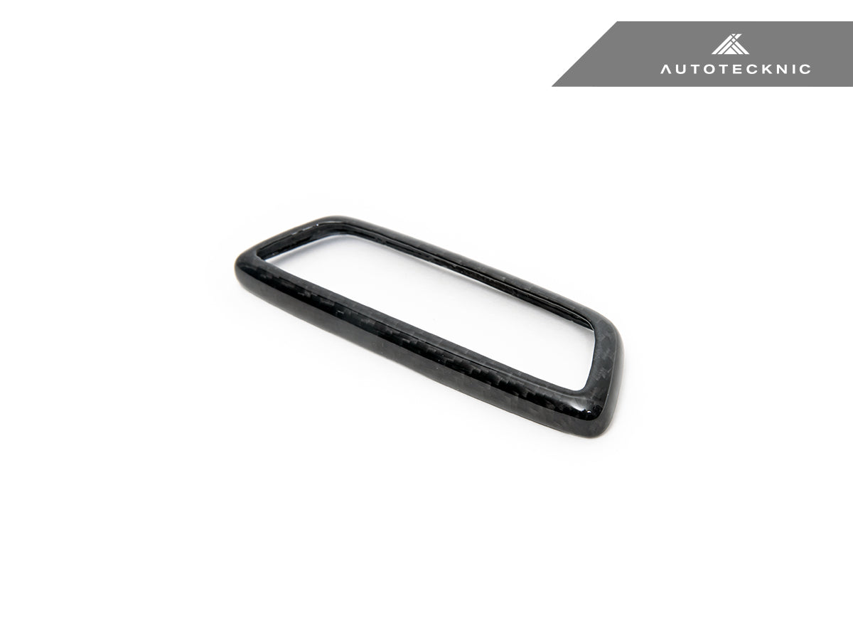 AutoTecknic Dry Carbon Front Seat Illuminated Emblem Surround Set - BMW M