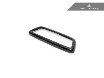 AutoTecknic Dry Carbon Front Seat Illuminated Emblem Surround Set - BMW M