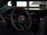 AutoTecknic LCI Carbon Steering Wheel Trim - G22/ G26 4-Series 2025-Up