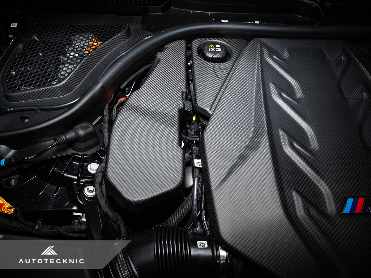 AutoTecknic Pre-Preg Carbon Engine Cover Extension Set - G90/ G99 M5