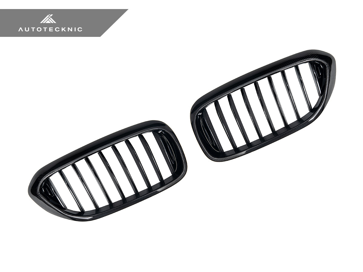 AutoTecknic Carbon Fiber Front Grille Set - G30 5-Series Pre-LCI