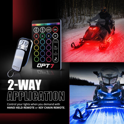 AURA Snowmobile Underbody Glow LED Lighting Kit Remote Control - Full Color Spectrum