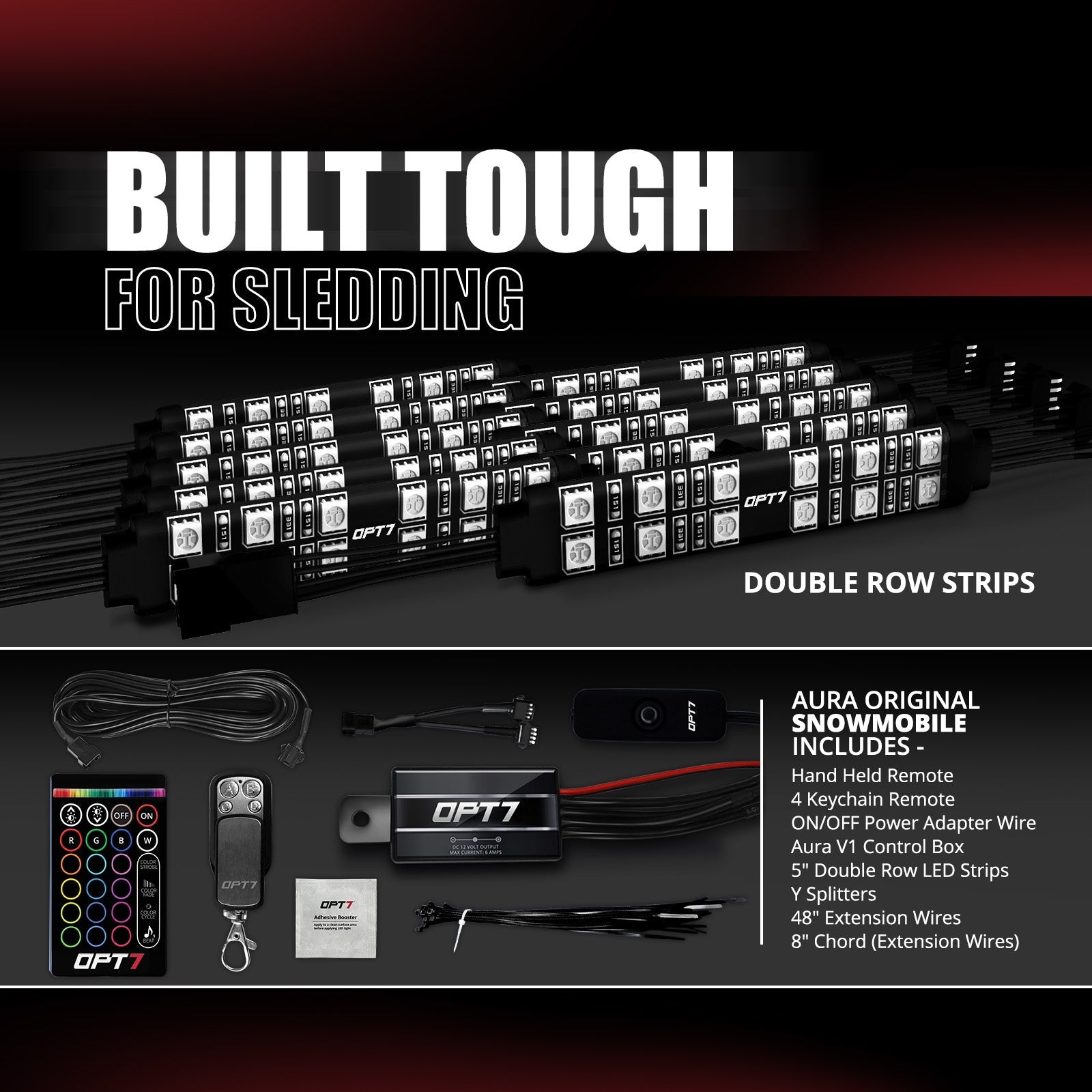 AURA Snowmobile Underbody Glow LED Lighting Kit Remote Control - Full Color Spectrum