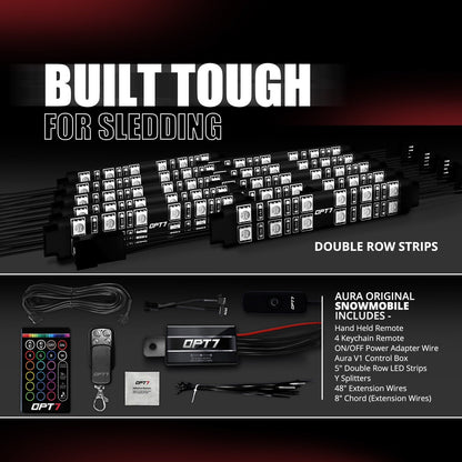 AURA Snowmobile Underbody Glow LED Lighting Kit Remote Control - Full Color Spectrum