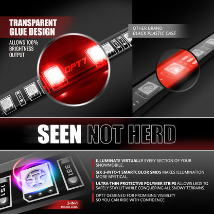 AURA Snowmobile Underbody Glow LED Lighting Kit Remote Control - Full Color Spectrum