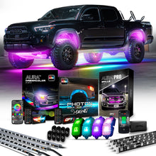 AURA Exterior Pack Bundle (Grille LED Kit - Bluetooth Enabled APP + DreamColor Underglow LED Kit + Photon RGB Rock Light Kit)