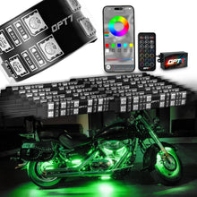 AURA PRO Motorcycle Multi-Color LED Double Row Lighting Strip Kit ( 10PC or 14PC ) for Cruisers - Bluetooth Enabled APP - Full Color Spectrum