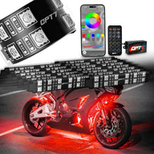 AURA PRO Motorcycle Multi-Color LED Double Row Lighting Strip Kit ( 10PC or 14PC ) for Sport Bikes - Bluetooth Enabled APP - Full Color Spectrum