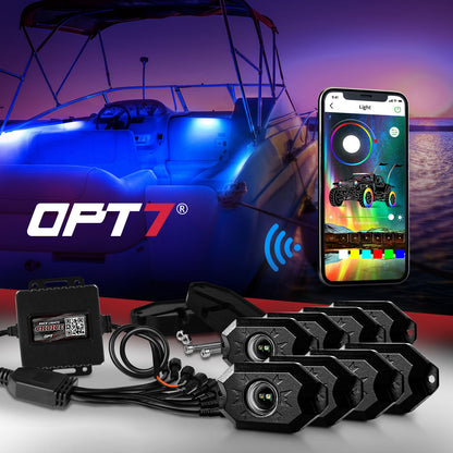 AURA LED Boat Interior RGBW 8PC Pods Flood Lights