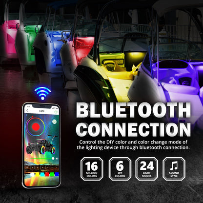 AURA LED Boat Interior RGBW 8PC Pods Flood Lights