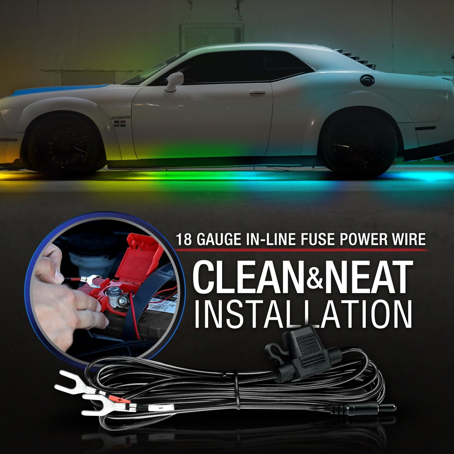 AURA LED Aluminum Underglow DreamColor Lighting Kit w-Remote