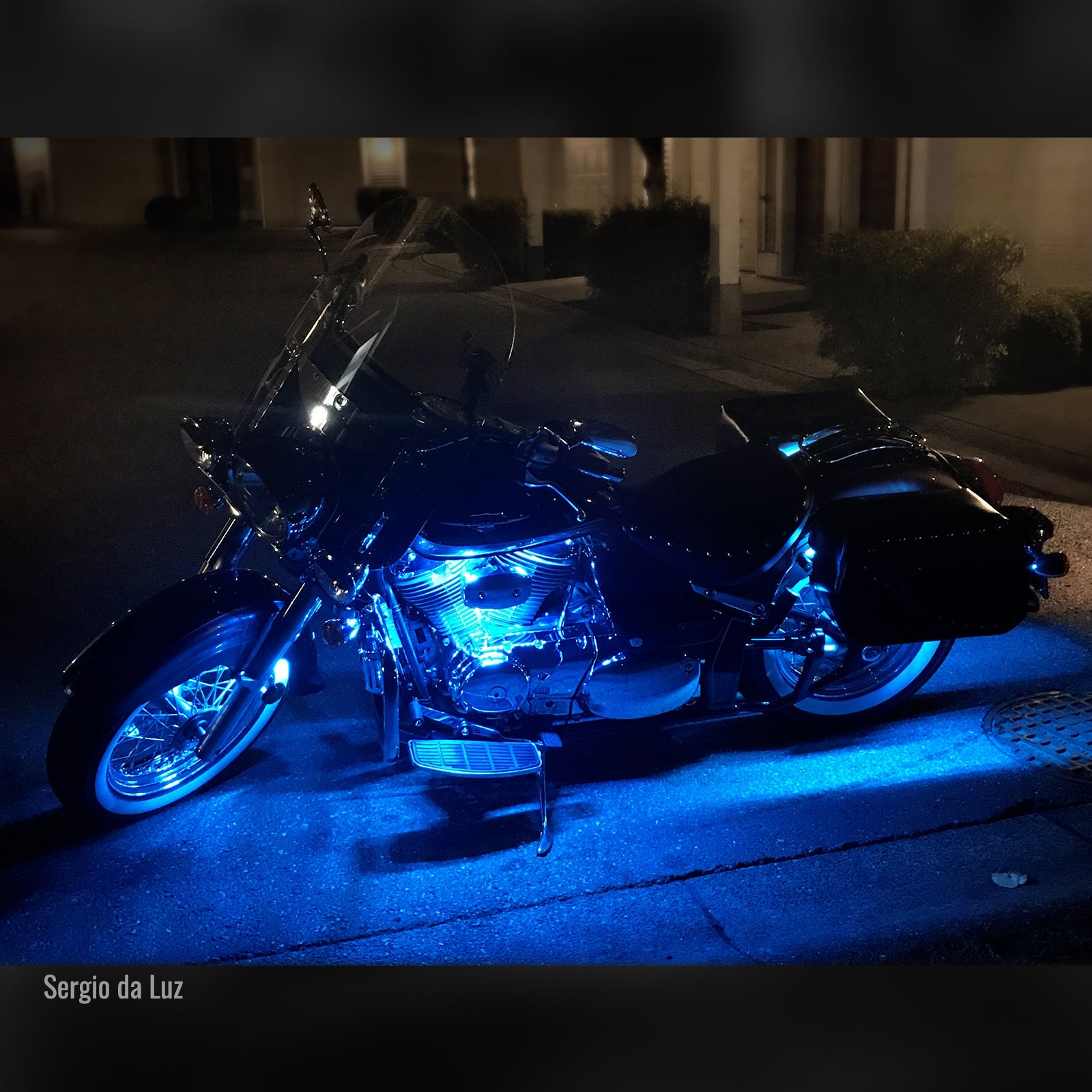 AURA Motorcycle Multi-Color LED Lighting Strip Kit for Cruisers Remote Control - Full Color Spectrum